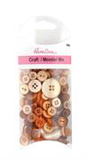 Naturals And Orange Buttons Bulk Pack, Assorted Designs And Sizes 